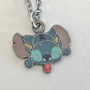 Vintage Disney Lilo & Stitch Necklace Charm Aulani Hawaii Ohana Disneyana 18"
